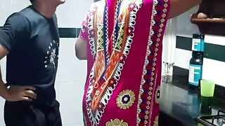 Trying My Stepmother's Delicious Pussy in the Kitchen. Full Video